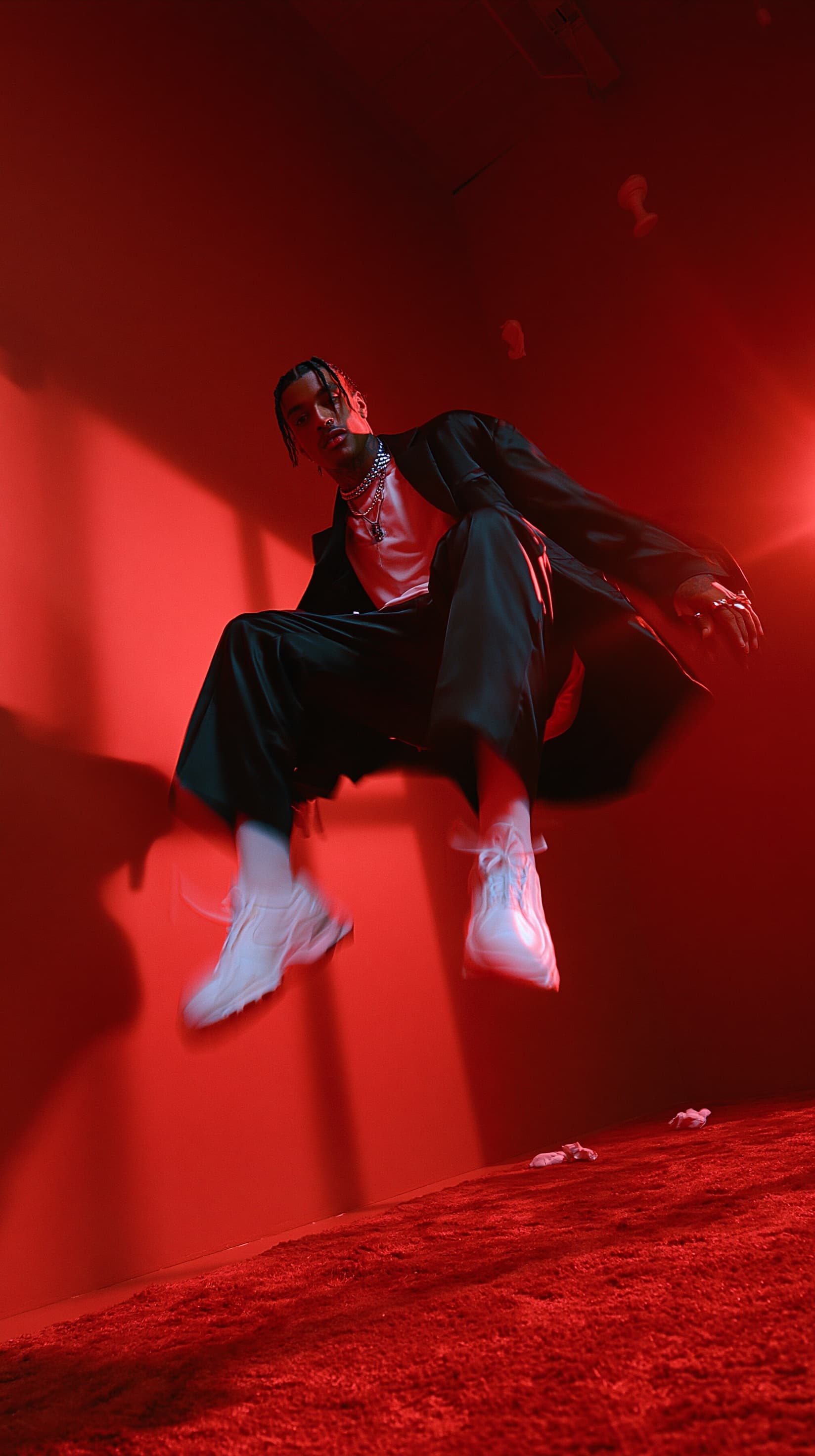 Futuristic minimalist male editorial campaign portrait